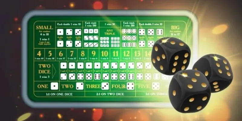 Các hình thức cược trong Sicbo và mức thưởng tương ứng